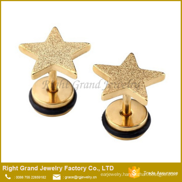 Factory Good Price Fashion Star Steel Fake Plugs Jewelry For Unisex